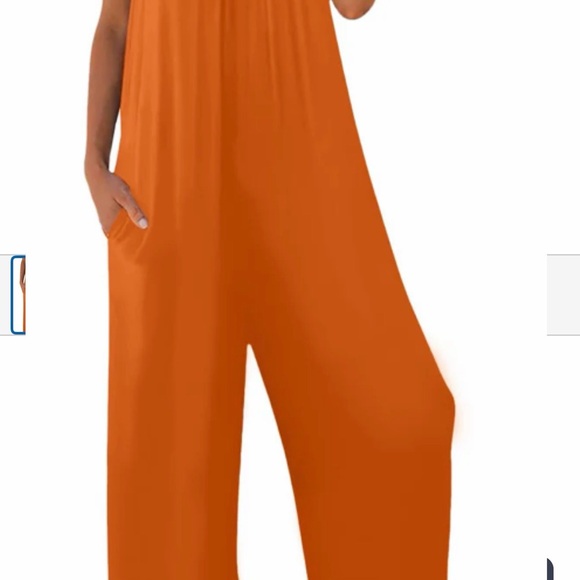 Chic Orange Sleeveless Jumpsuit - Picture 3 of 6